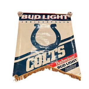 Vintage 94 Budweiser Indianapolis Colts Wall Hanging Fringe
